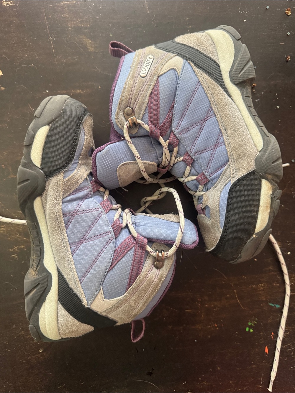 Kids Purple and Gray Hiking Boots Mountain Warehouse - Picture 4 of 6